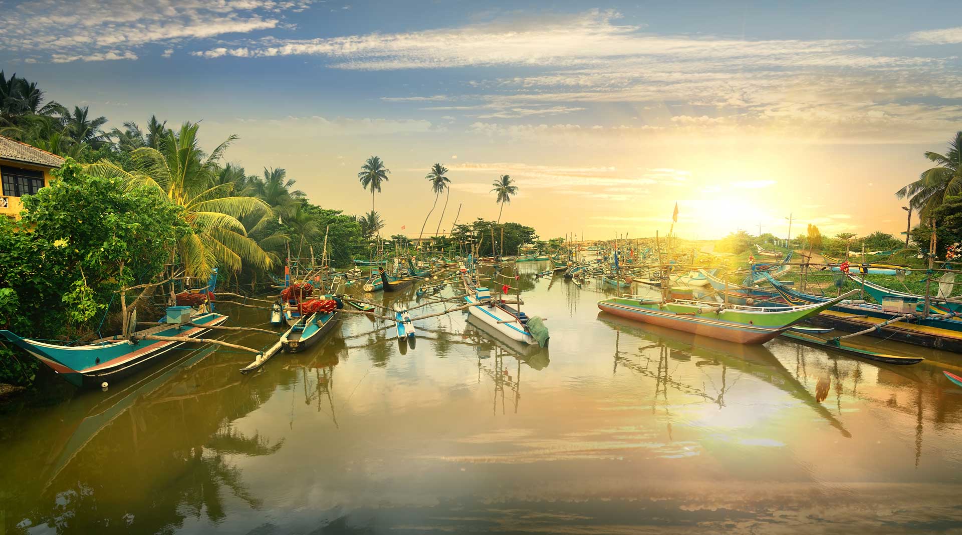 Boats in bay